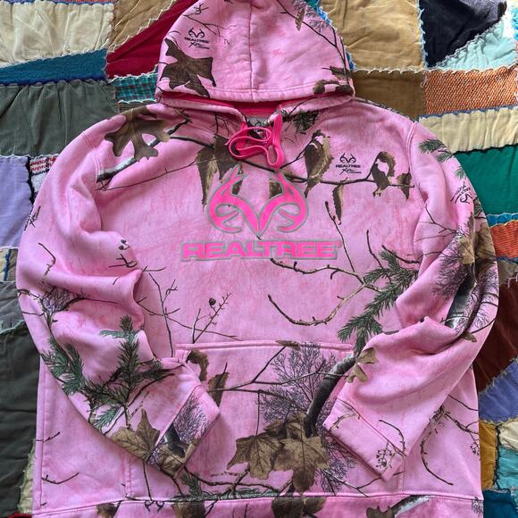 Realtree Pink Camouflage Hoodie Large / XL - Picture 1 of 6